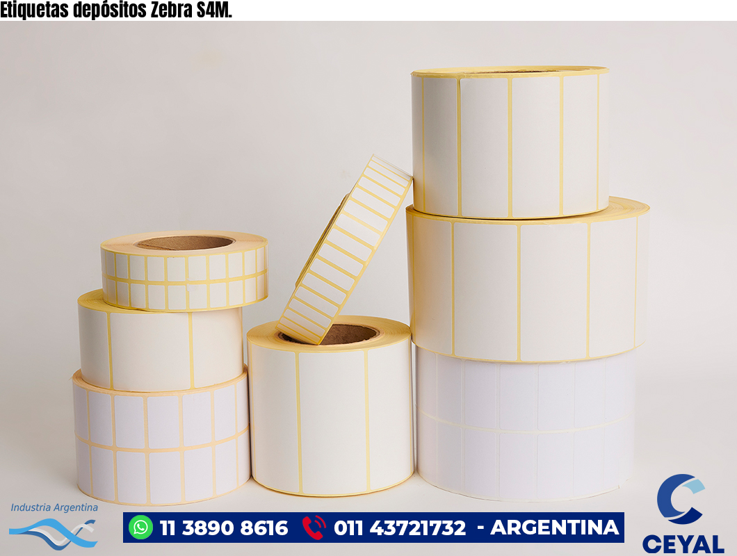 Etiquetas depósitos Zebra S4M.