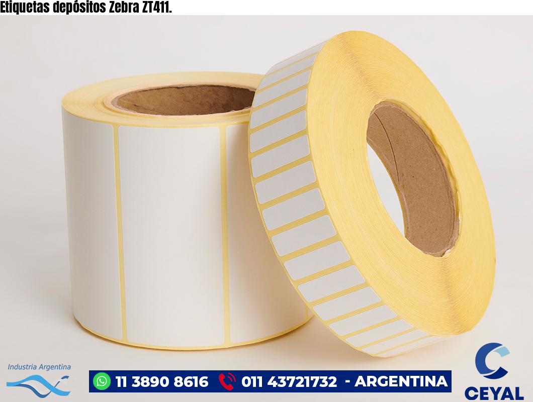Etiquetas depósitos Zebra ZT411.
