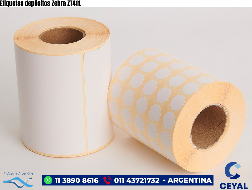 Etiquetas depósitos Zebra ZT411.