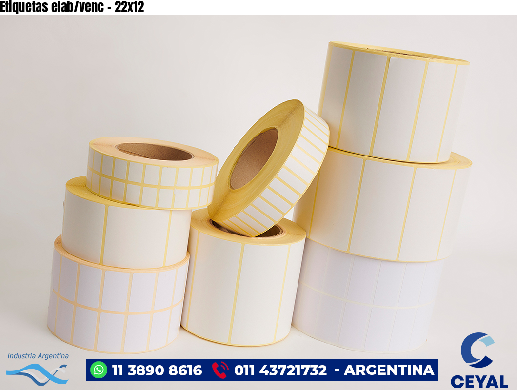 Etiquetas elab/venc - 22x12