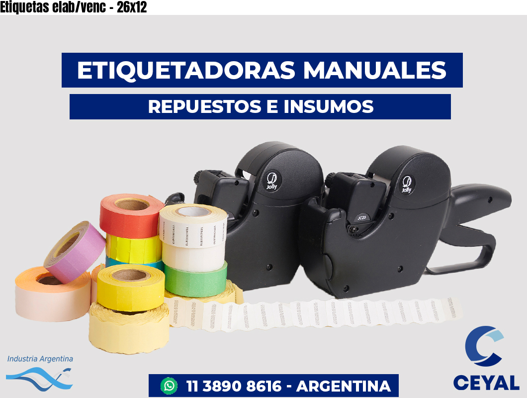 Etiquetas elab/venc - 26x12