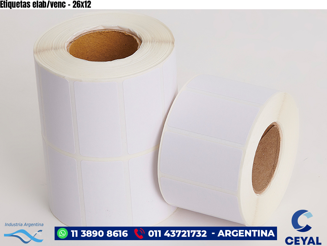 Etiquetas elab/venc - 26x12