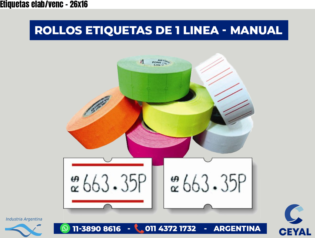 Etiquetas elab/venc - 26x16