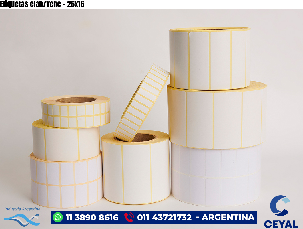 Etiquetas elab/venc - 26x16