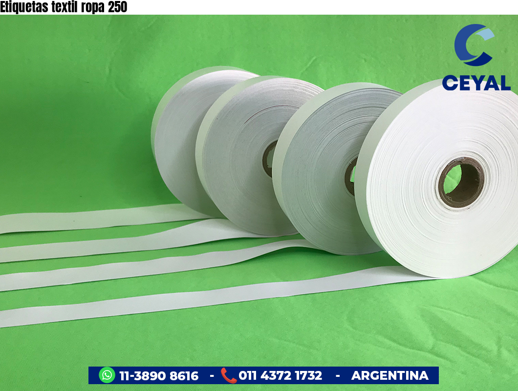 Etiquetas textil ropa 250