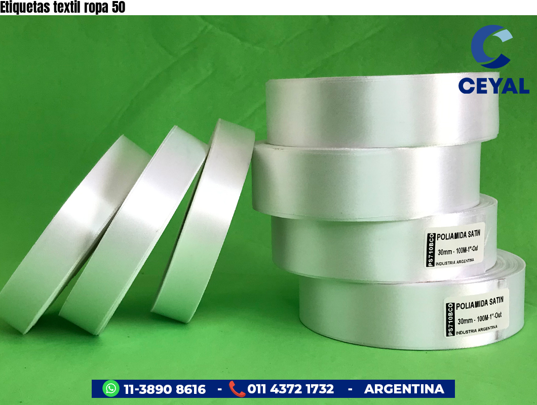 Etiquetas textil ropa 50