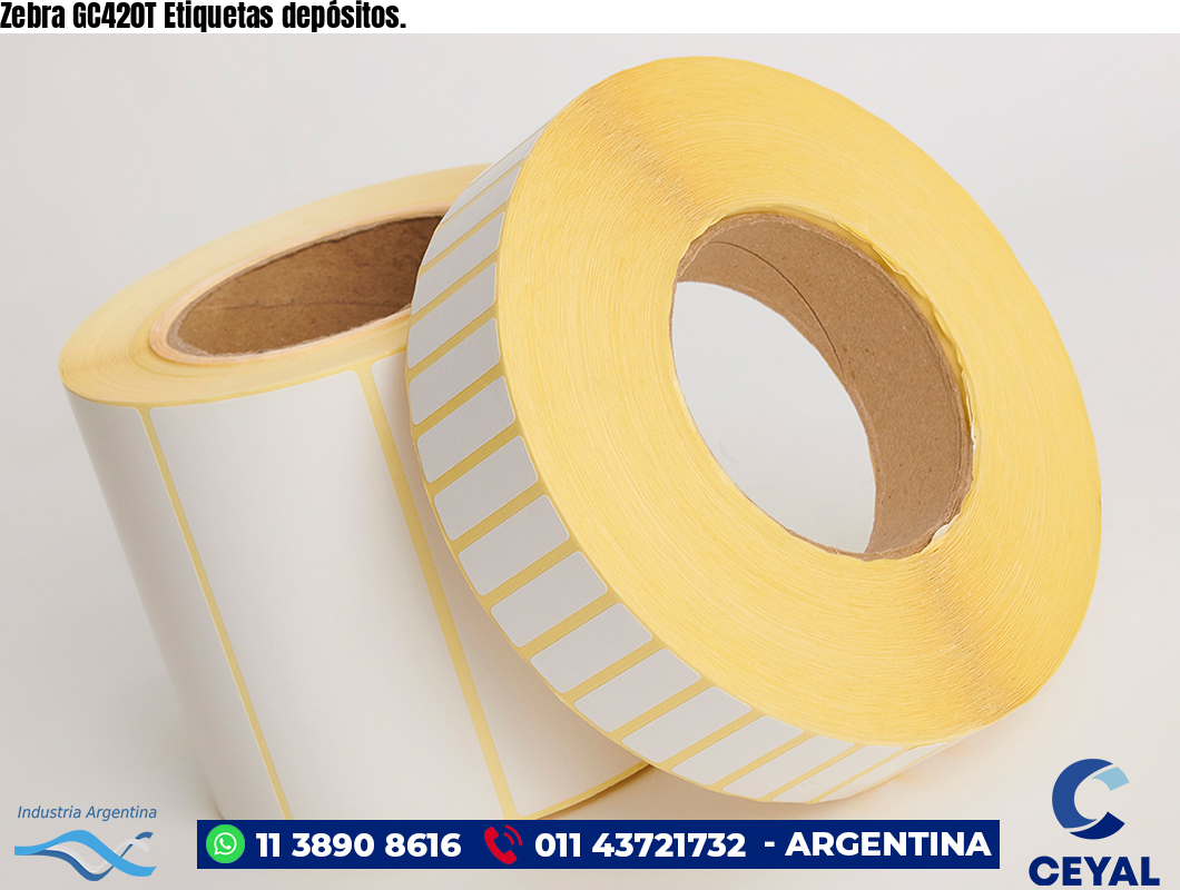 Zebra GC420T Etiquetas depósitos.