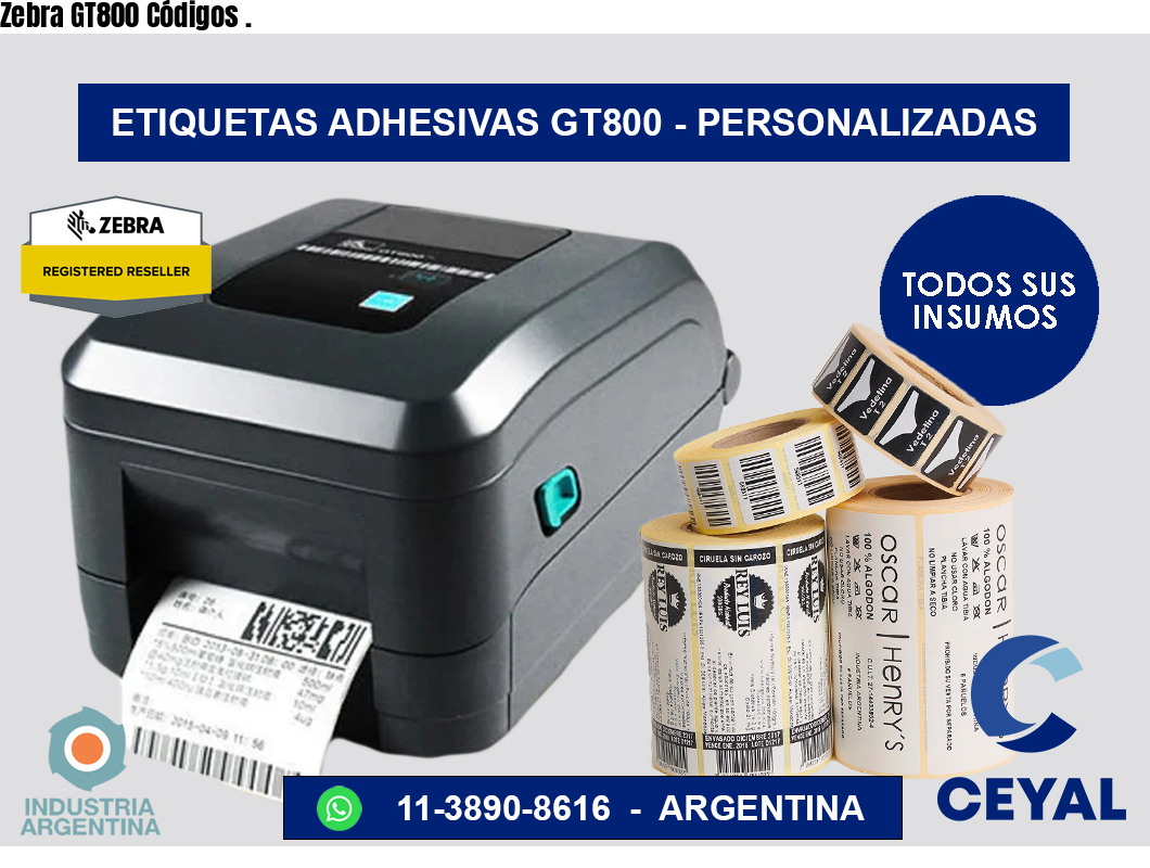 Zebra GT800 Códigos .