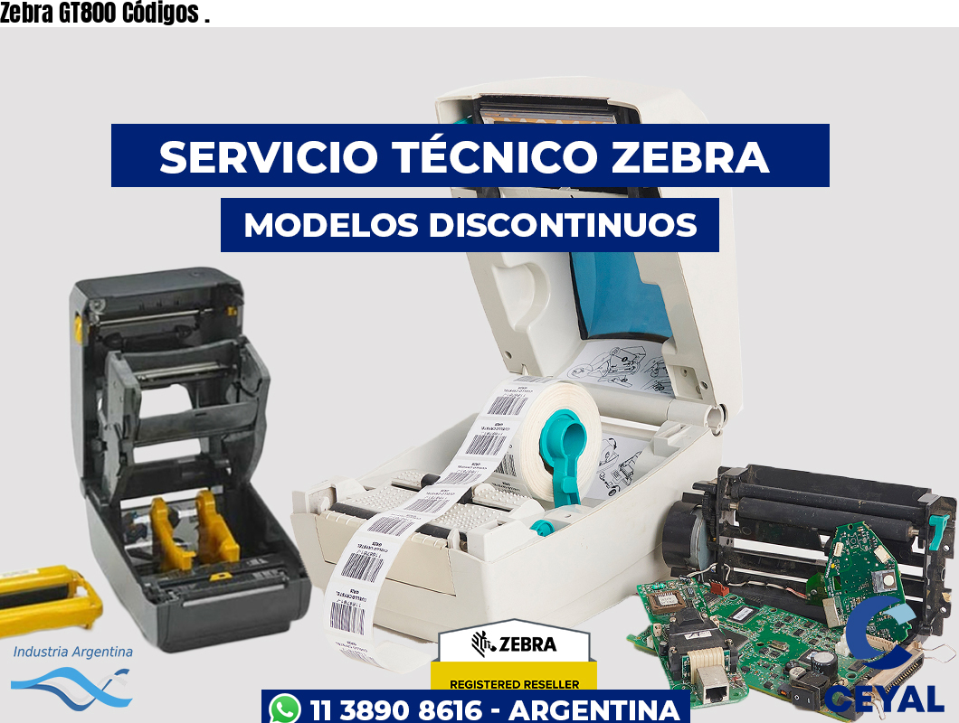 Zebra GT800 Códigos .