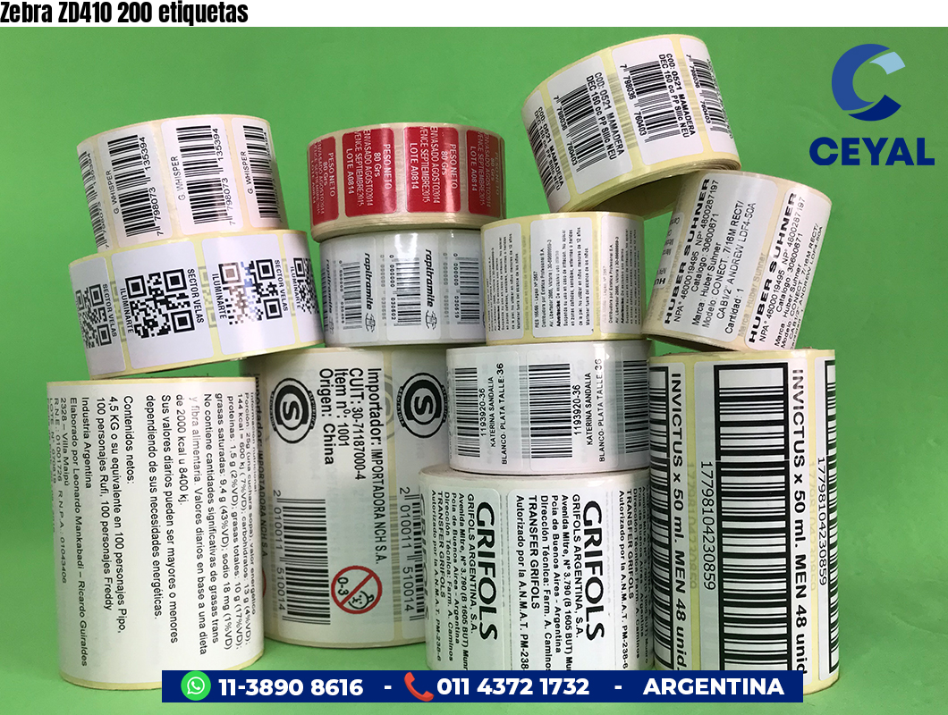 Zebra ZD410 200 etiquetas