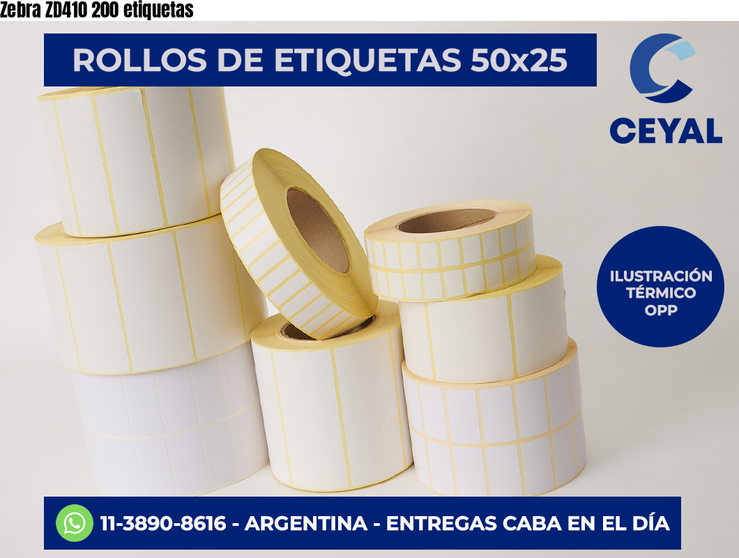 Zebra ZD410 200 etiquetas