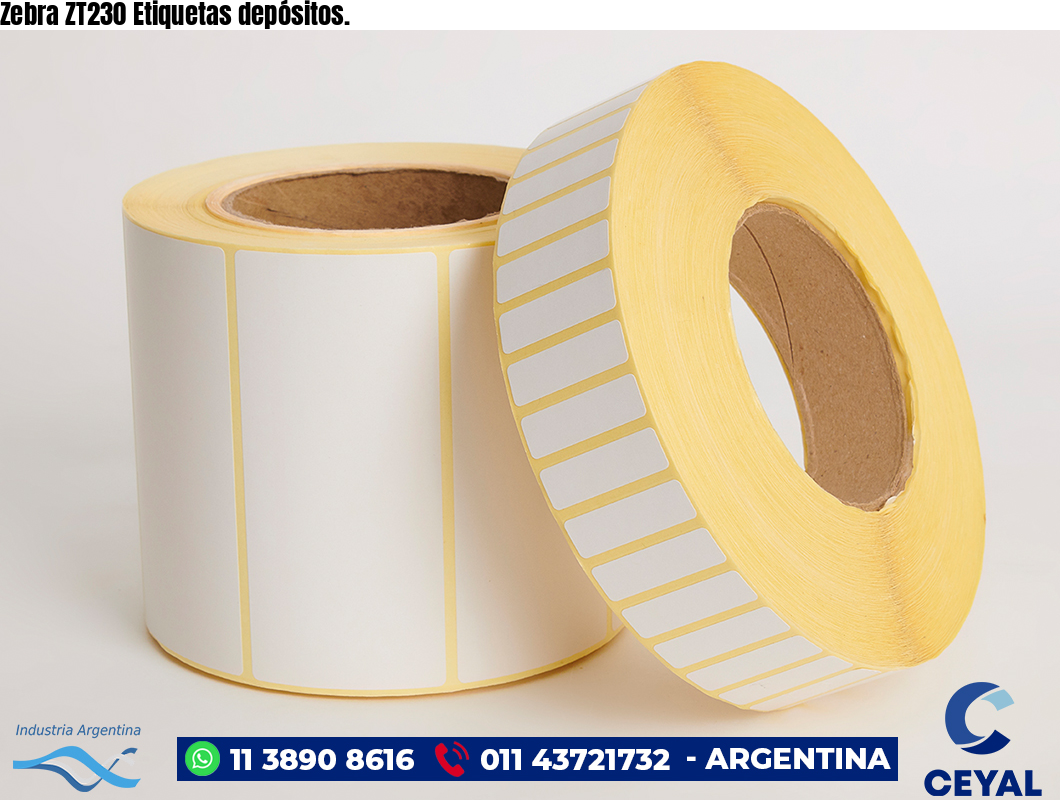 Zebra ZT230 Etiquetas depósitos.