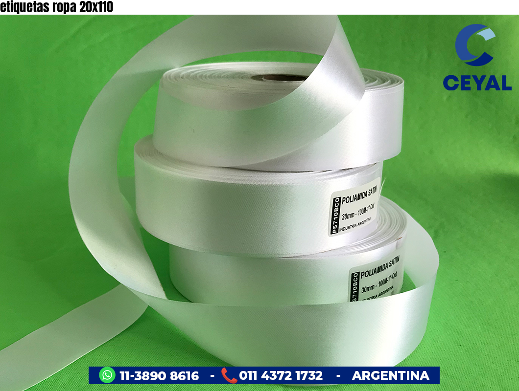 etiquetas ropa 20x110