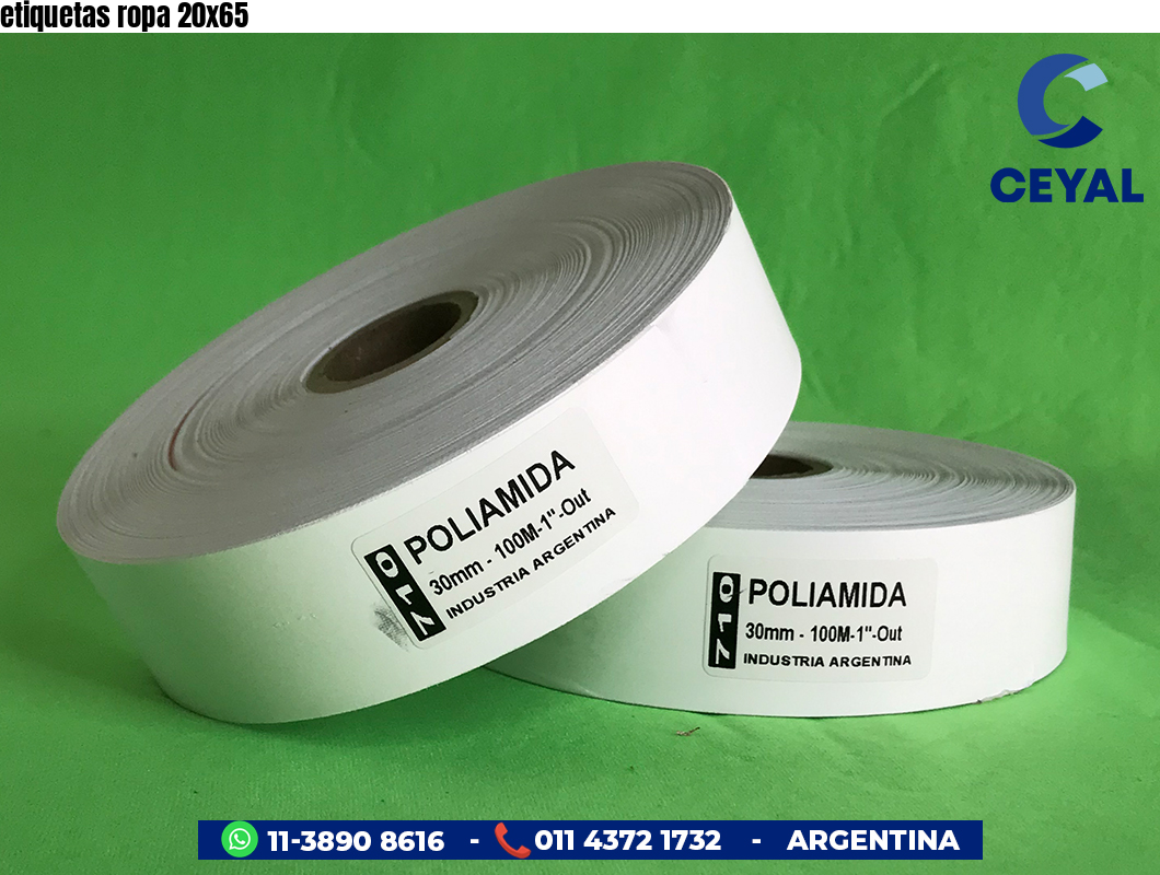 etiquetas ropa 20x65