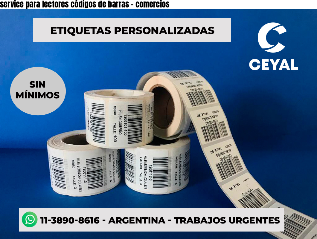 service para lectores códigos de barras - comercios