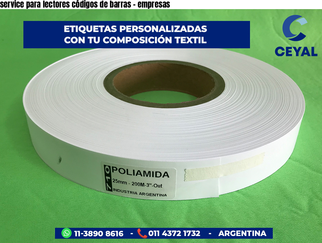 service para lectores códigos de barras - empresas