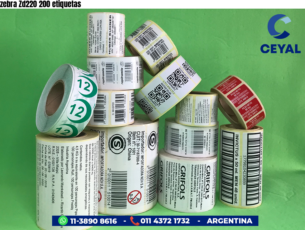 zebra Zd220 200 etiquetas