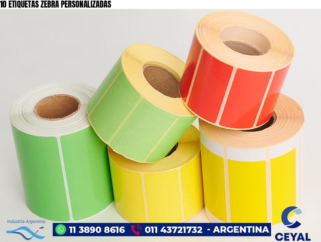 10 ETIQUETAS ZEBRA PERSONALIZADAS