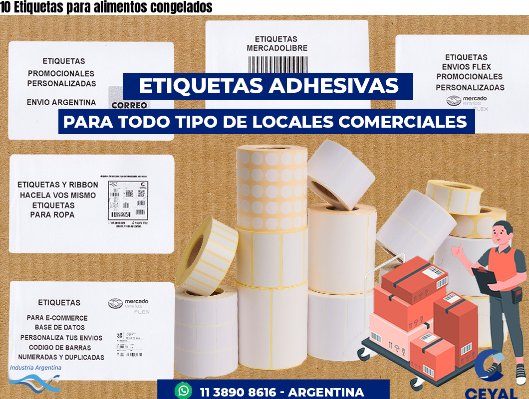 10 Etiquetas para alimentos congelados