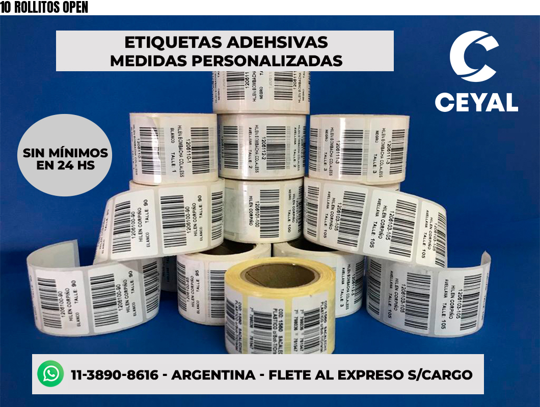 10 ROLLITOS OPEN