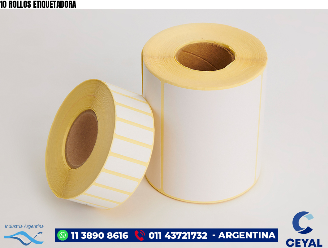 10 ROLLOS ETIQUETADORA