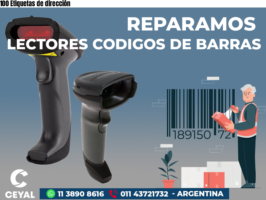 100 Etiquetas de dirección
