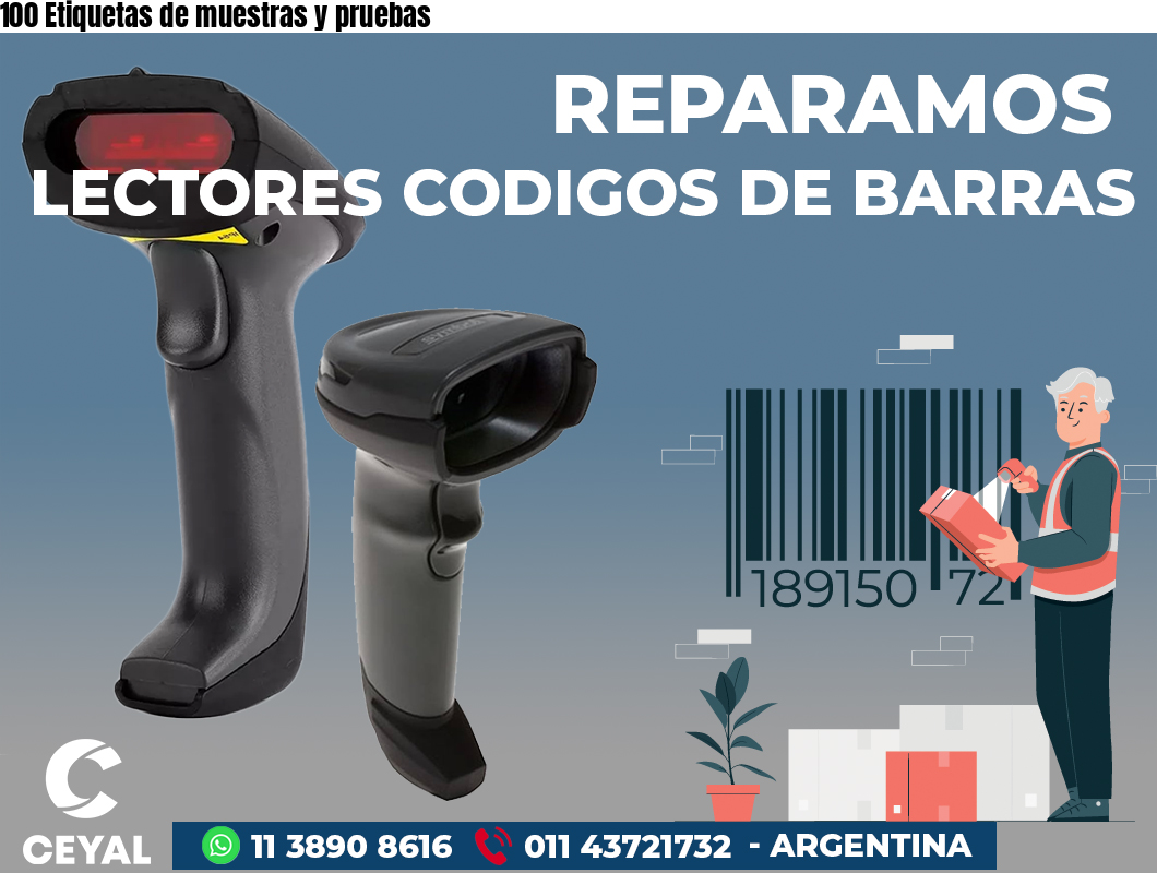 100 Etiquetas de muestras y pruebas