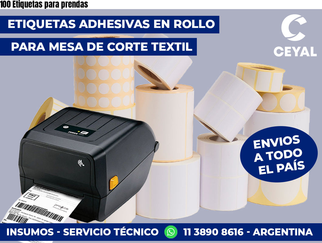 100 Etiquetas para prendas