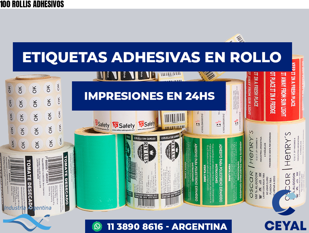 100 ROLLIS ADHESIVOS