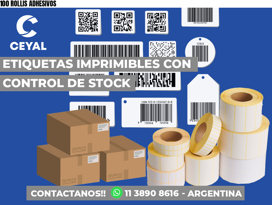 100 ROLLIS ADHESIVOS