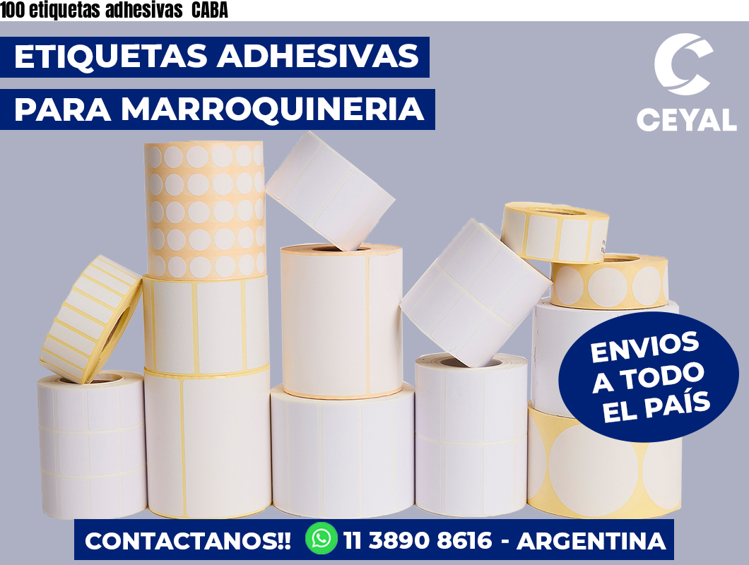 100 etiquetas adhesivas  CABA
