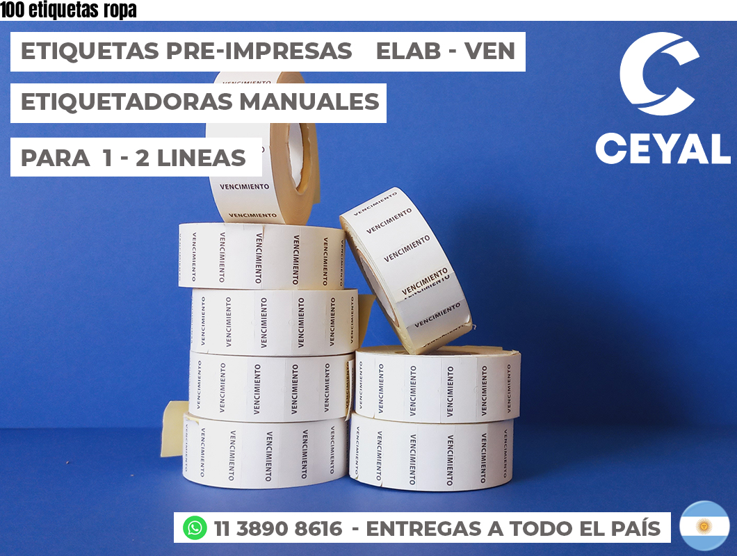 100 etiquetas ropa