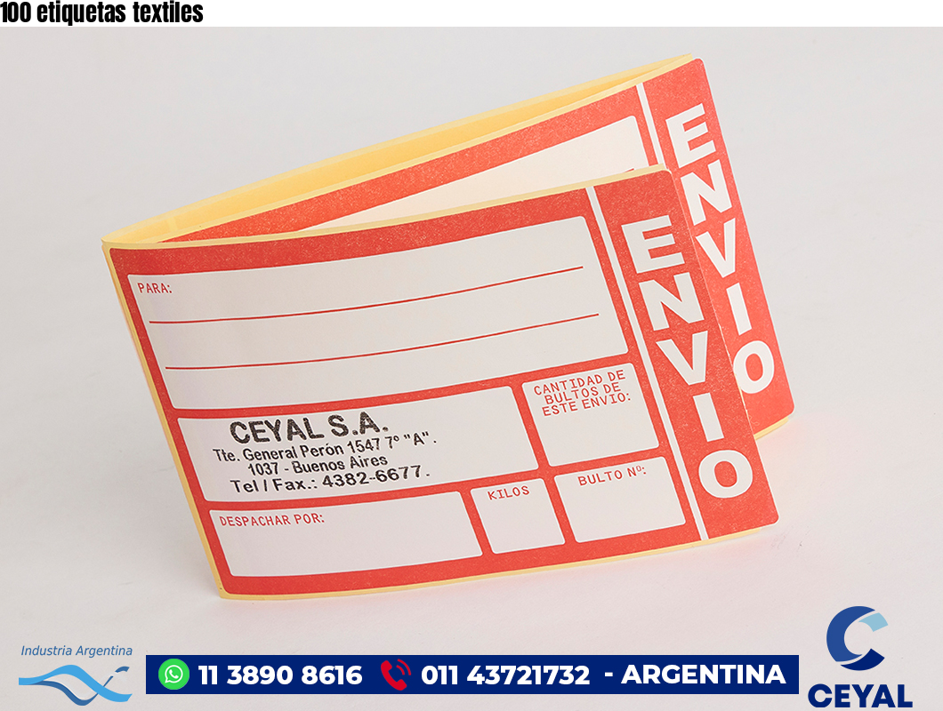 100 etiquetas textiles