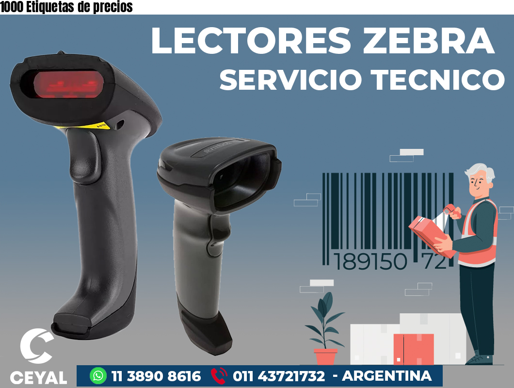 1000 Etiquetas de precios