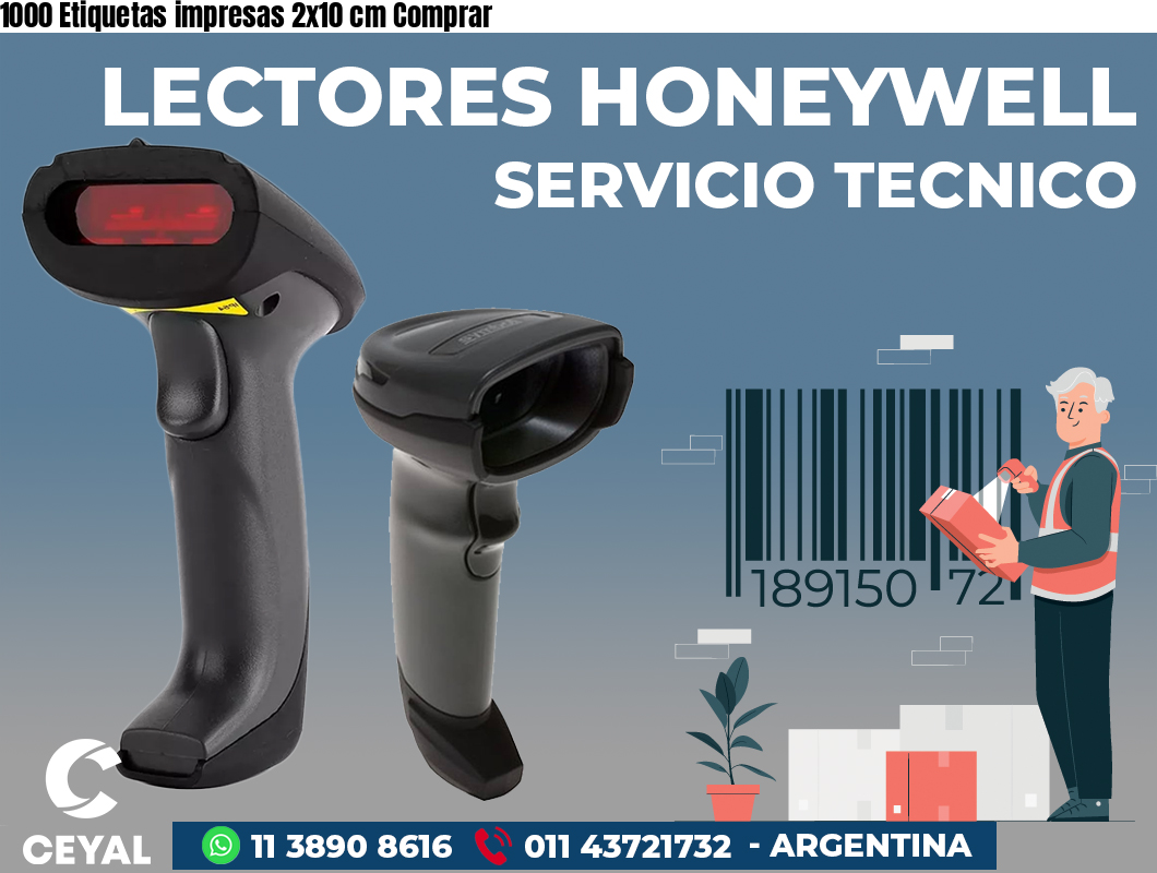 1000 Etiquetas impresas 2x10 cm Comprar