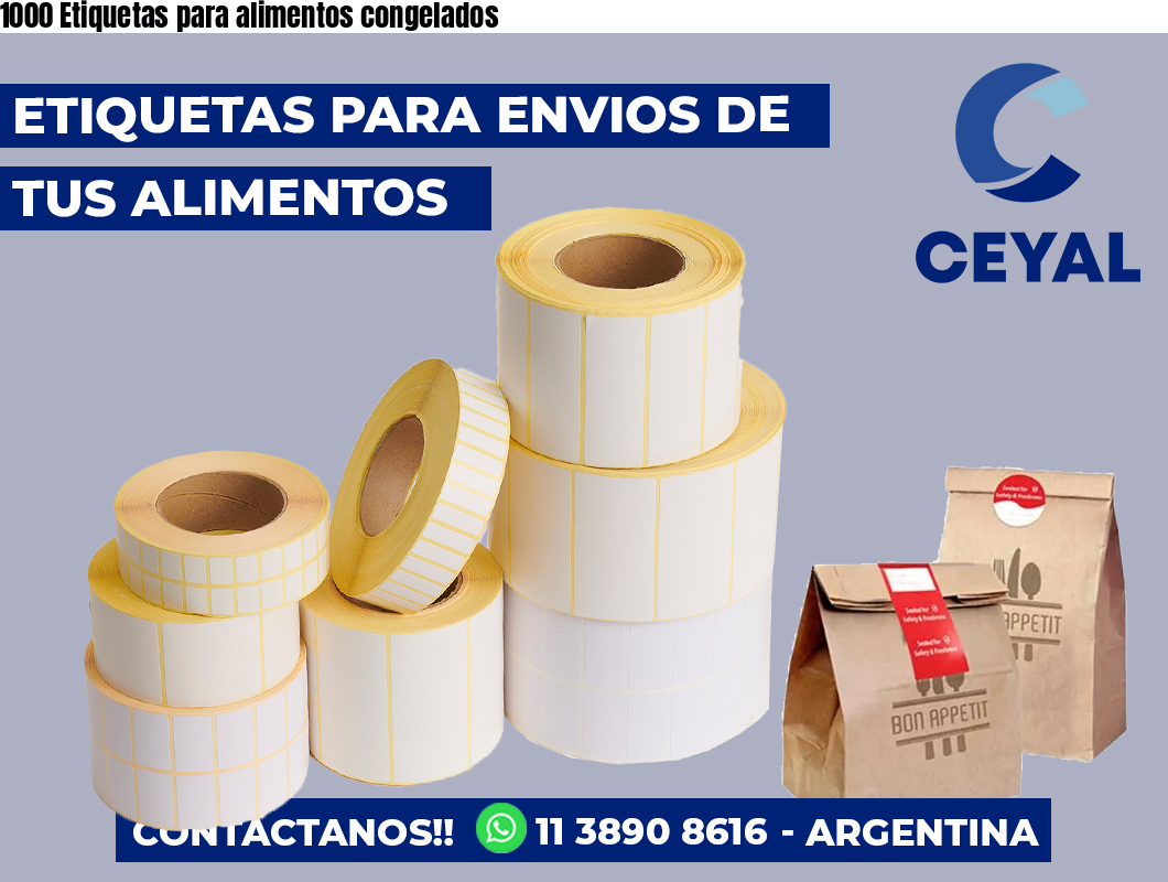 1000 Etiquetas para alimentos congelados
