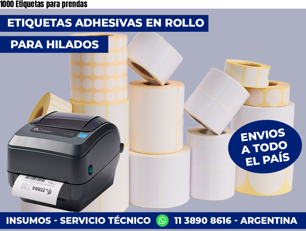 1000 Etiquetas para prendas