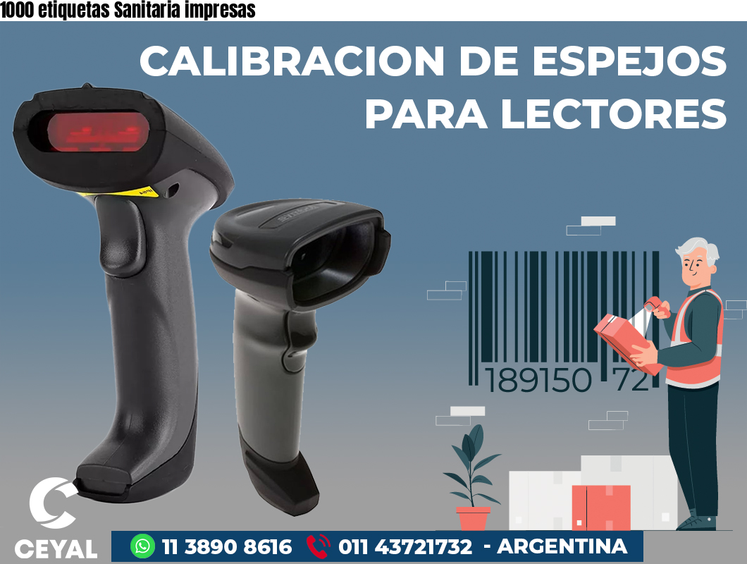 1000 etiquetas Sanitaria impresas