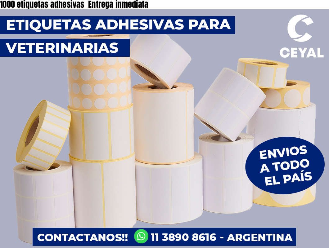 1000 etiquetas adhesivas  Entrega inmediata