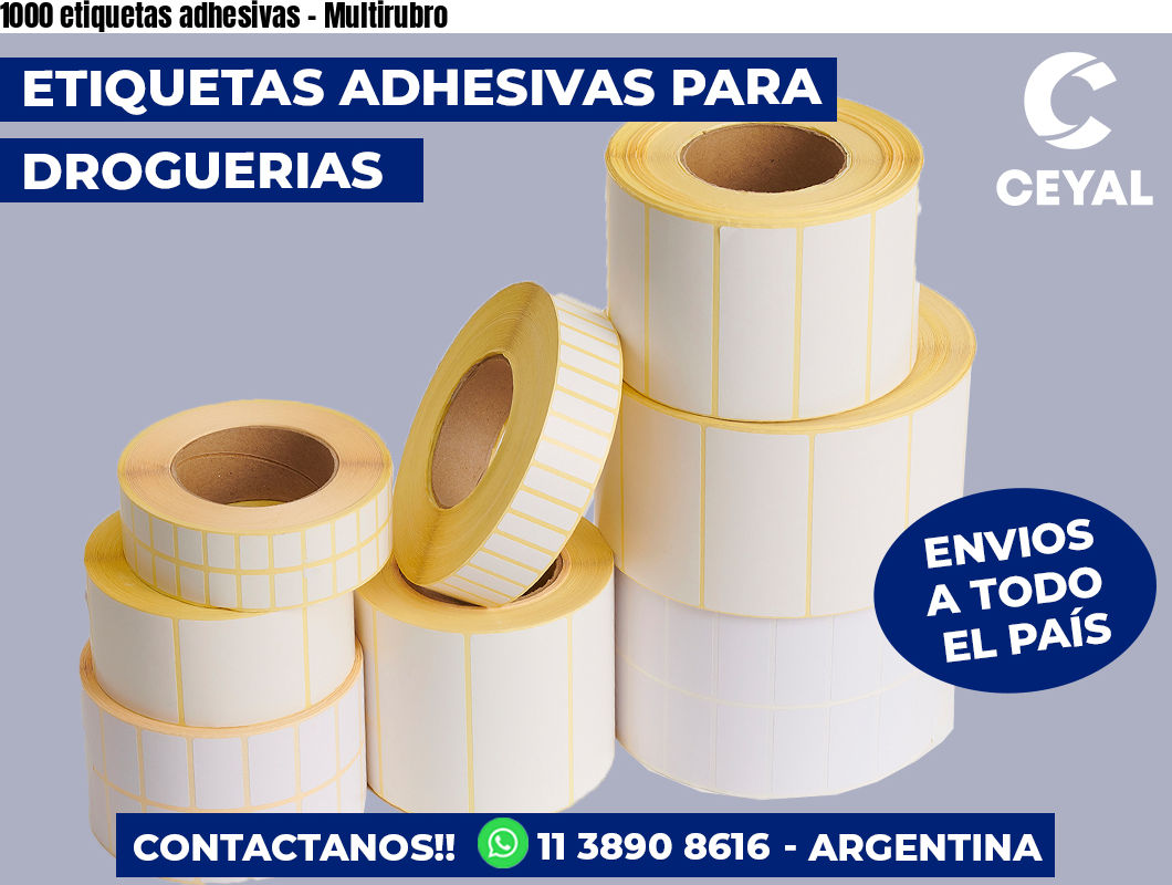 1000 etiquetas adhesivas - Multirubro
