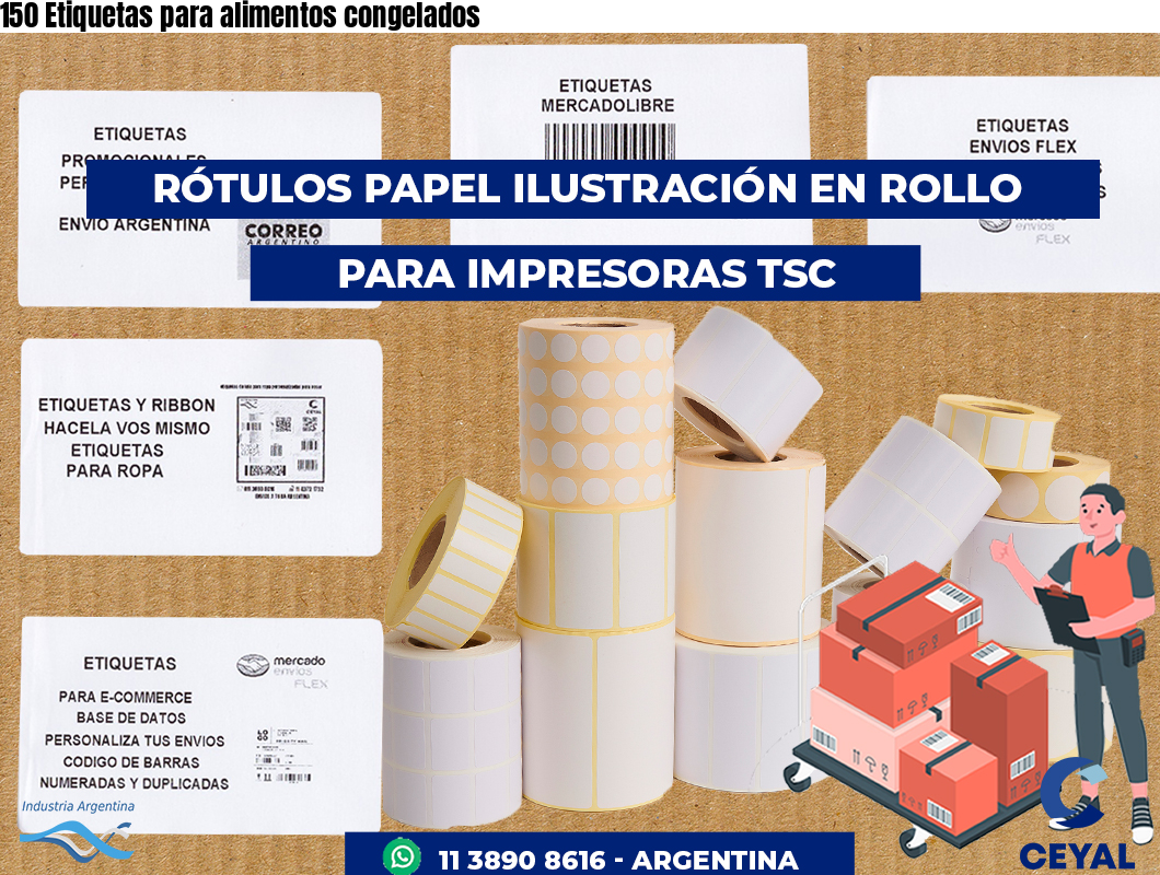 150 Etiquetas para alimentos congelados