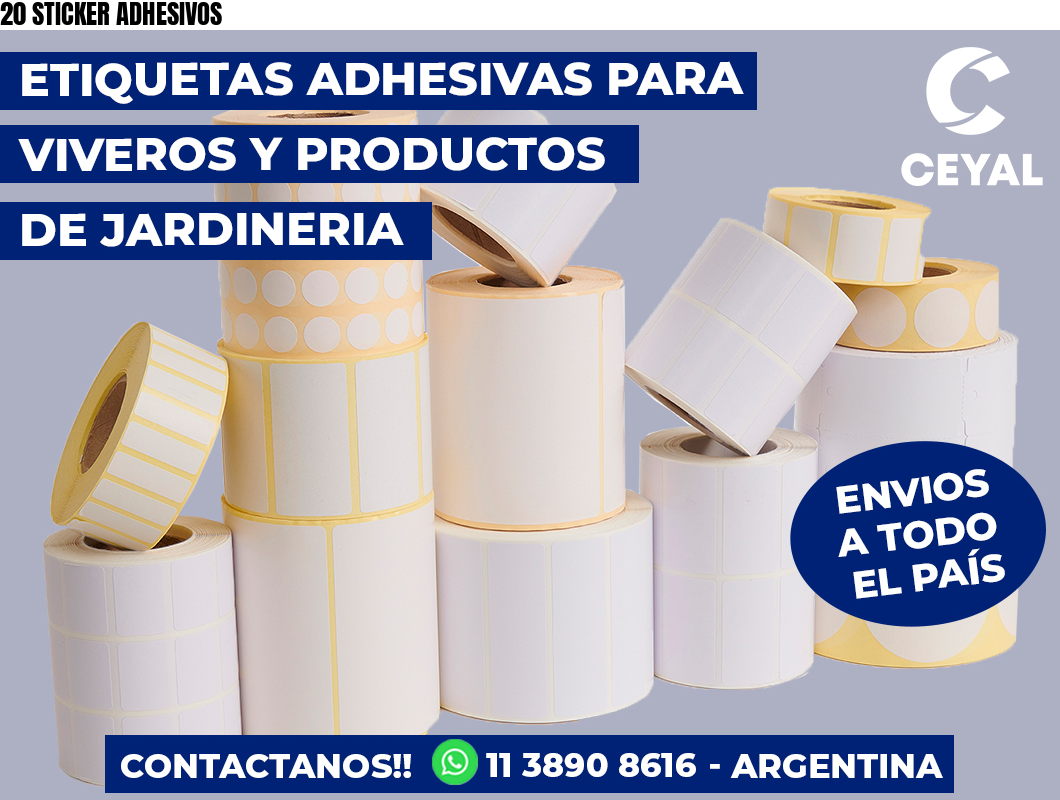 20 STICKER ADHESIVOS