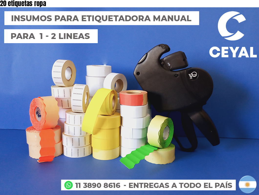 20 etiquetas ropa
