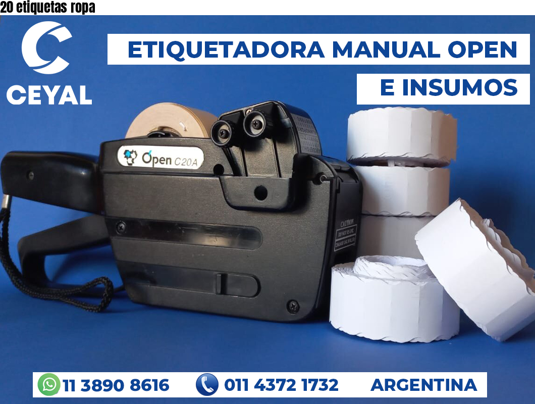 20 etiquetas ropa