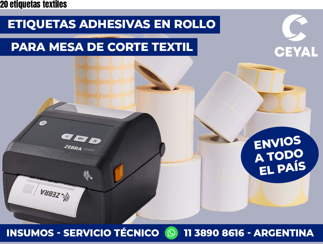 20 etiquetas textiles