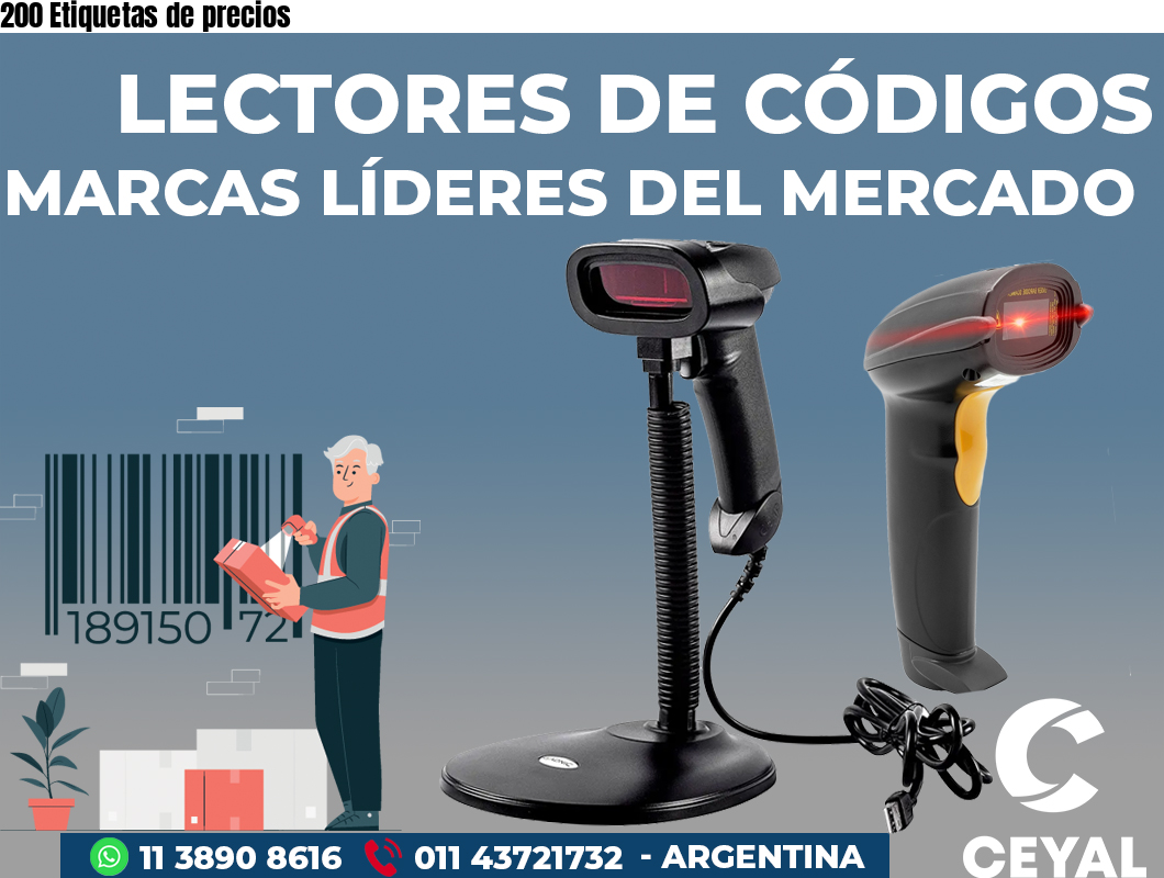 200 Etiquetas de precios