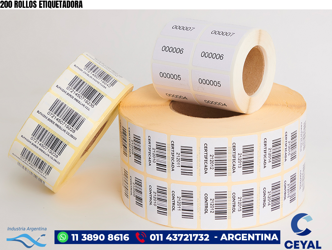 200 ROLLOS ETIQUETADORA