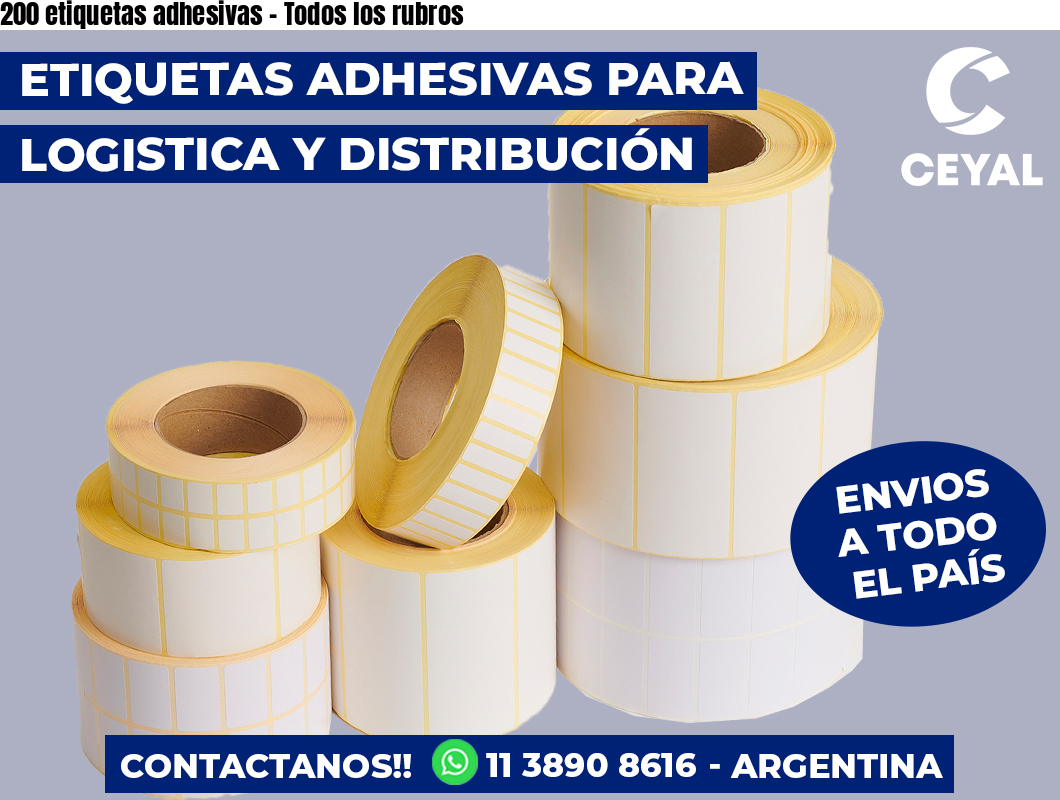 200 etiquetas adhesivas - Todos los rubros