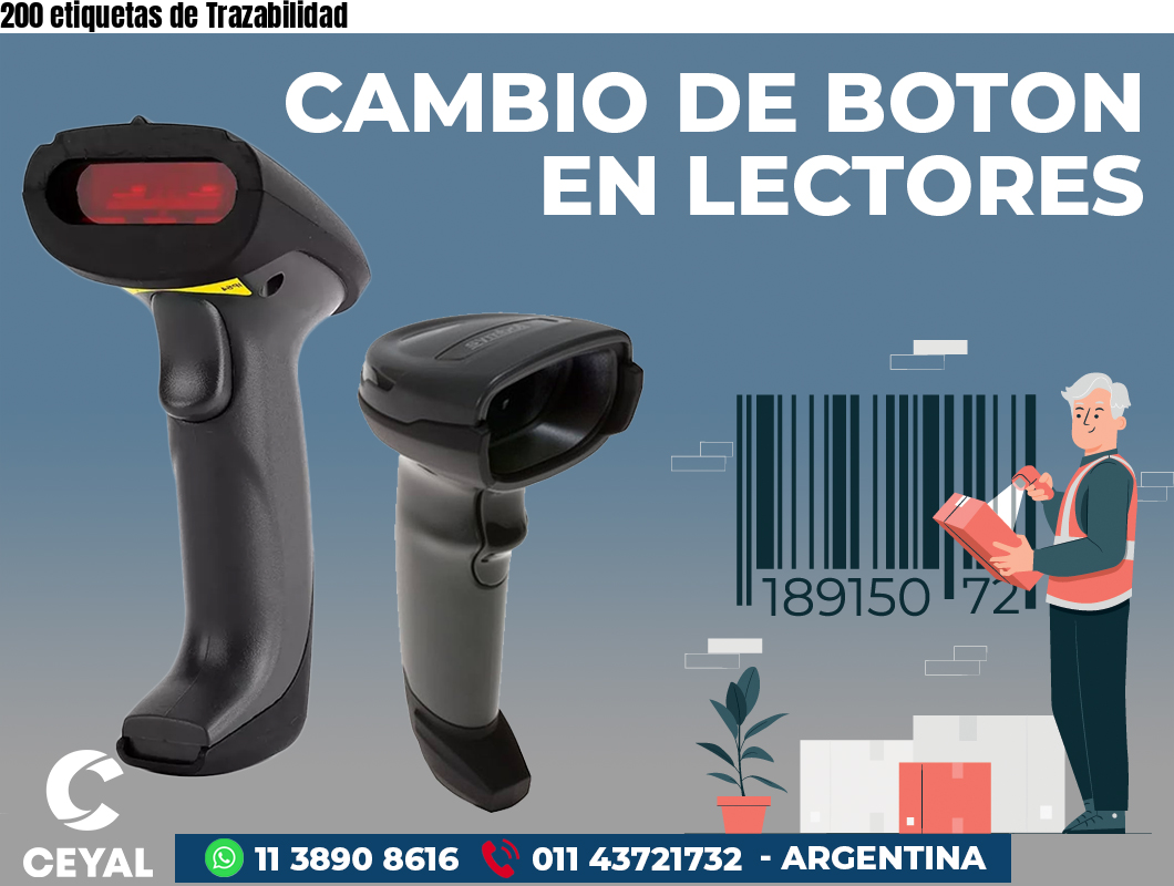 200 etiquetas de Trazabilidad