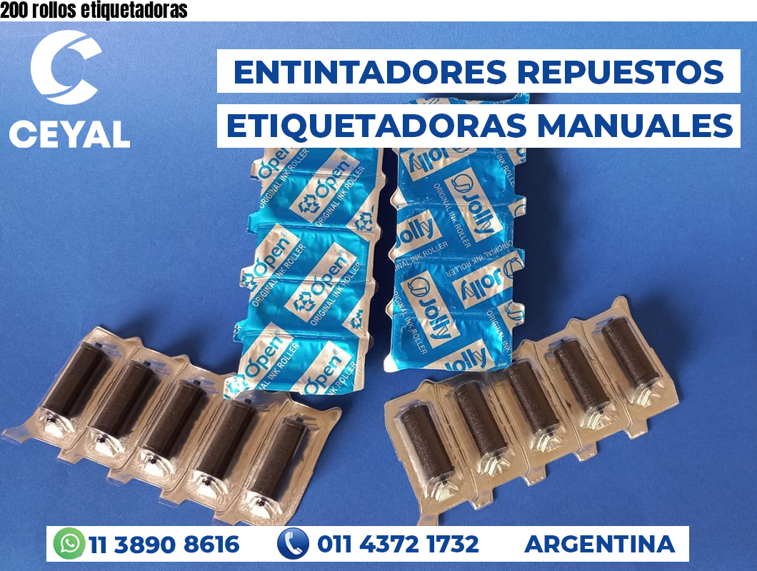 200 rollos etiquetadoras